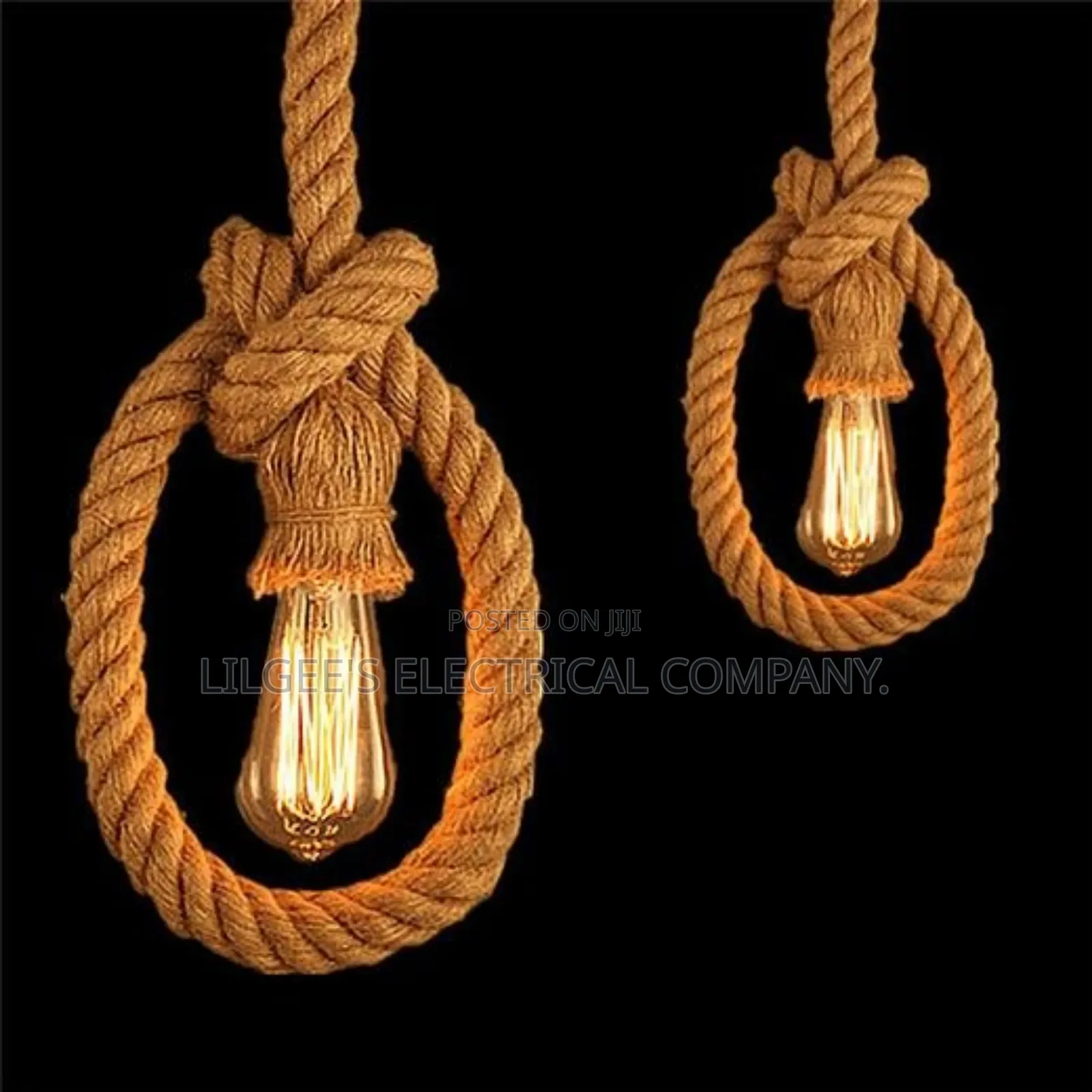 Vintage Thread Rope Design Pendant Drop Light