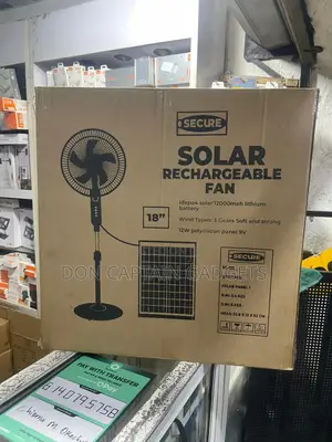 Solar Rechargeable Fan 18"