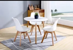 Portable Round Dining With 3 Chairs