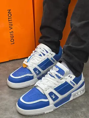 Original Quality Louis Vuitton Fine Blue Sneakers