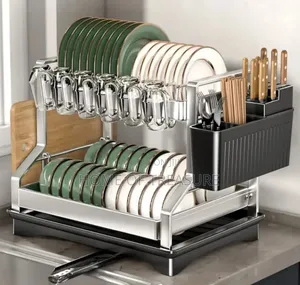 Two-Tier Stainless Steel Dish Drying Rack