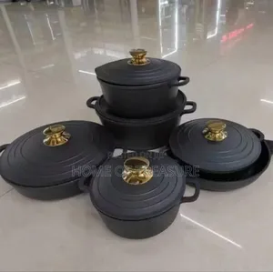 Set of Cast Iron Round Casseroles