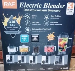 5-in-1 Raf Electric Blender 3.0l 2600watts Model R.2880