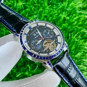 Hanboro Quality Luxury Men Genuine Leather Wristwatch