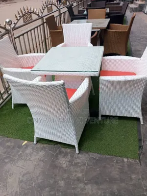 Classic Big Boy Rattan Table and Chairs With Cushions