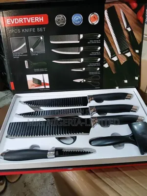 Evdrtverh 7pcs Kitchen Knife Set Black Module