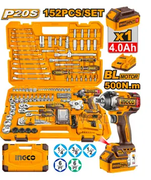 152 PCS 20v Cordless Impact Wrench Tool Set
