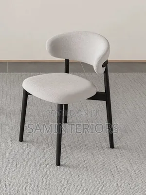 Top Quality Black Iron Legs Dining Chairs