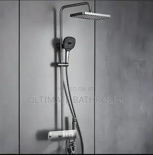 Grey Thermostatic Standing Shower Mixer