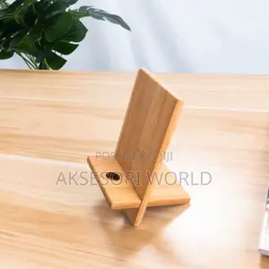 Collapsible Bamboo Phone Stand With Hole