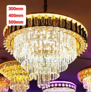 Led Crystal Dropping and Flush Chandelier 400mm