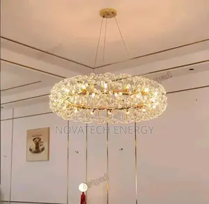 Round Crystal Luxury Chandelier Light for Homes and Offices