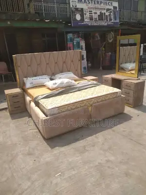 Quality 6by6 Complete Set of Ulphostery Padded Bed Frame