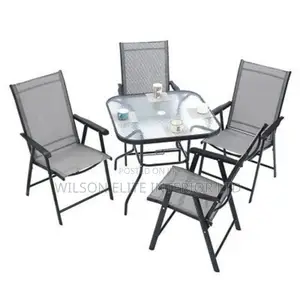 Garden Set/Outdoor Set With Glass Table