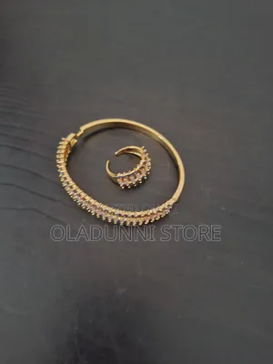 Bracelet With Ring Plated Gold