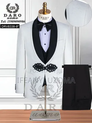 Classic Luxury Designer White Suit