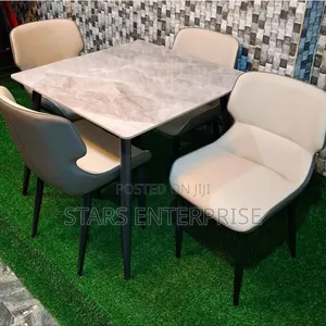 4 Seater Marble Dinning Set Design