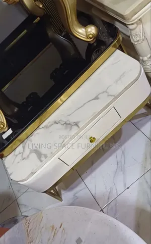Brand New Marble/Glass Top Center Table 2in1 Set