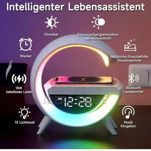 Led Wireless Charger Speaker With Alarm Clock
