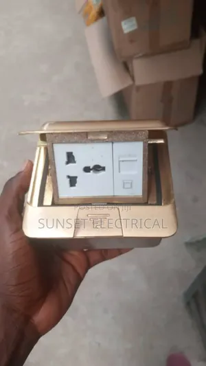 Floor Socket With 1socket and 1data Gold Color