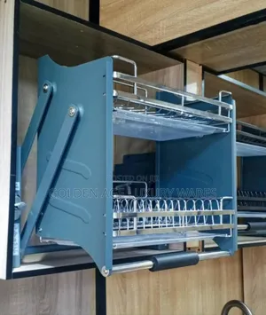 60cm Pull Down Plate Rack Stainless