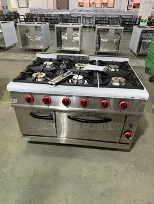 Industrial Six (6) Burners Gas Cooker Range With Oven
