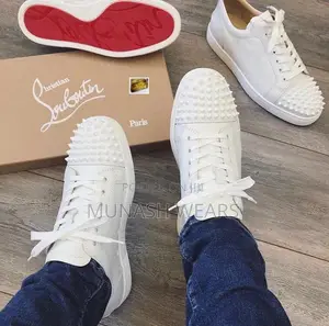 Christian Loubotin All White Classic Sneakers