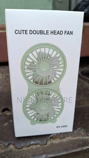 Ry-2502 Cute Double Head Rechargeable Fan