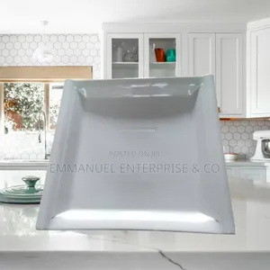 High Quality Square Porcelain Plate - 24pc (In Box)