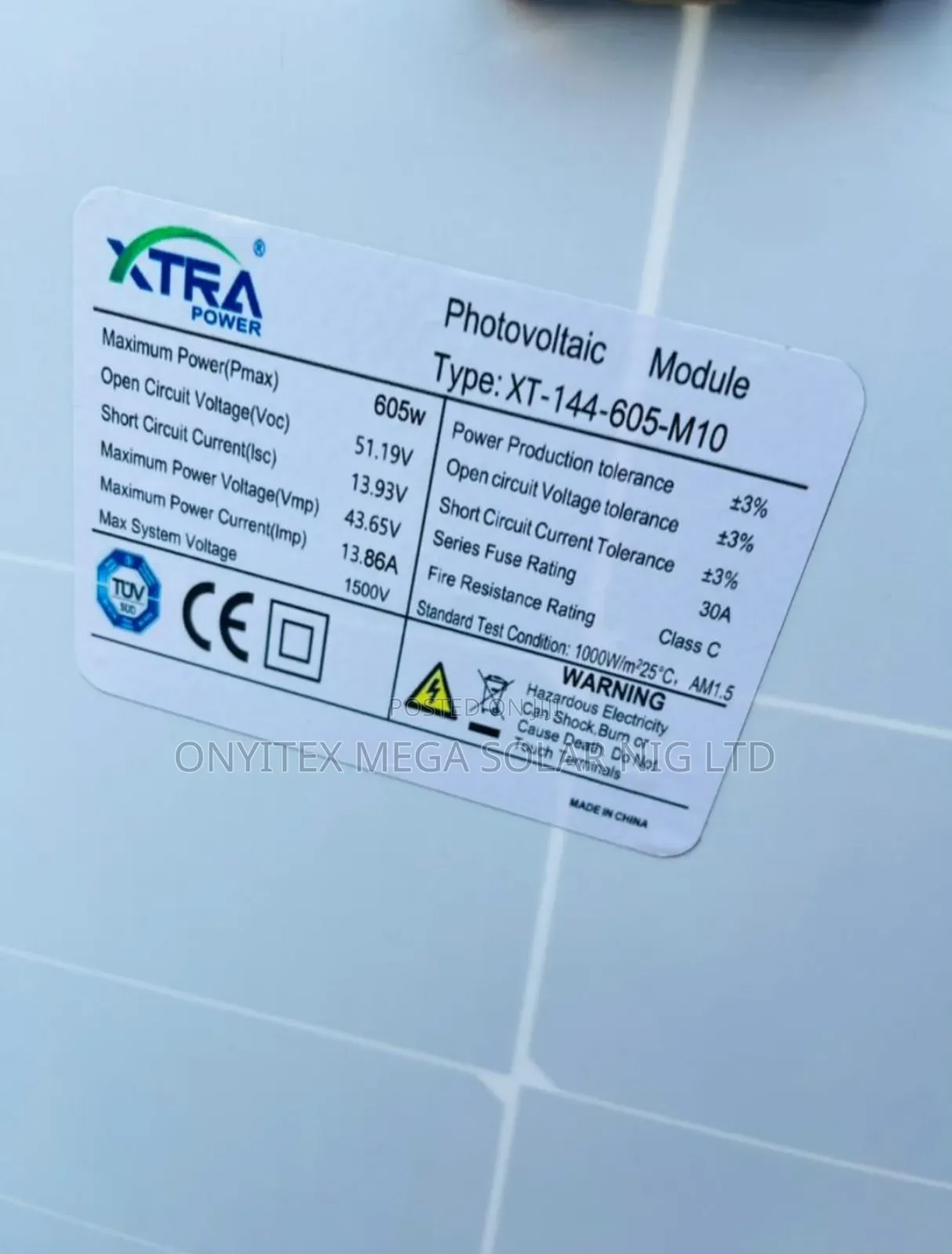 Xtra Power Solar Panel