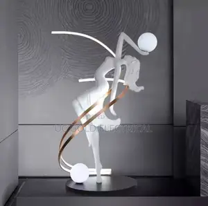 Modern White Metal Floor Lamp Reading Bedroom Living Room