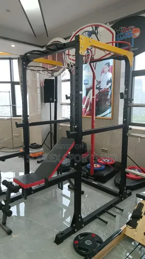 Multi- Function Squat Rack With Bench Press