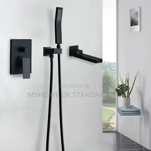 England Black  Concealed Tub Faucet With Handheld Shower
