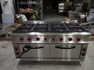8 Burner Commercial Gas Cooker With Oven