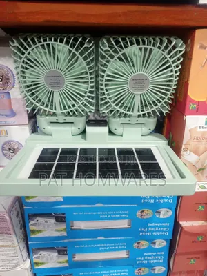 2 Fan Double Head Charging Solar Fan