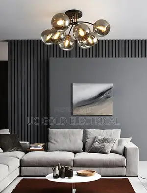 Industrial Retro Led Ceiling Lights Transparent Smoke Grey