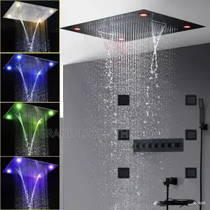 Luxury Led Ceiling-Mounted Rainfall Shower System