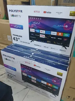 Polystar 43′′ Vidaa Smart Tv – Sleek, Frameless, Powerful