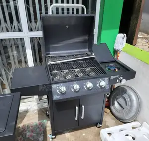 Gas BBQ Grill Machine With Side Cooker