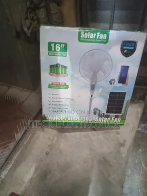 Rechargeable Multi Functional Solar Fan 16 Inches