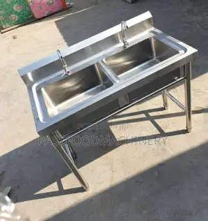 Industrial Kitchen Washing Sink Double Bowl