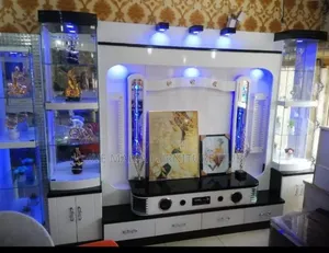 Massive Foreign Tv Wall Cabinet With Bar and Sound System.