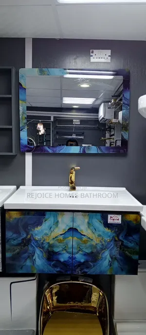 Luxury Art-Design Bathroom Vanity Cabinet With Led Mirror