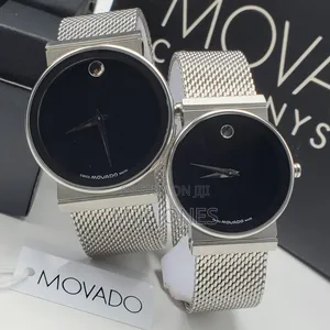 : "Inspired Movado Mesh Silver Watch for Couples"
