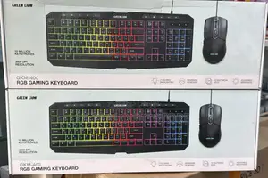 New Green Lion Gk-400 RGB Gaming Keyboard + Mouse - Black