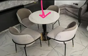 Unique and Standard Marble Top With Metal Leg Dinning Set