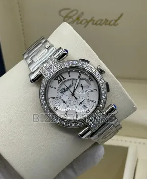 Original Iced Out Chopard Silver Stainless Steel Watch