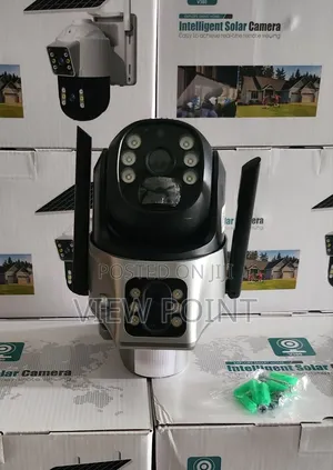Dual Lens Solar Powered Smart Alarm  Ptz 8mp Security Camera