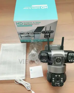 New 3lens 3video View 4g Solar Security Camera Waterproof