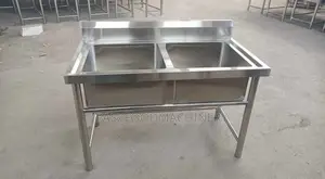 Commercial Standing Kitchen Washing Sink Double Bowl